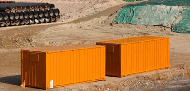 conex containers in West Covina, California